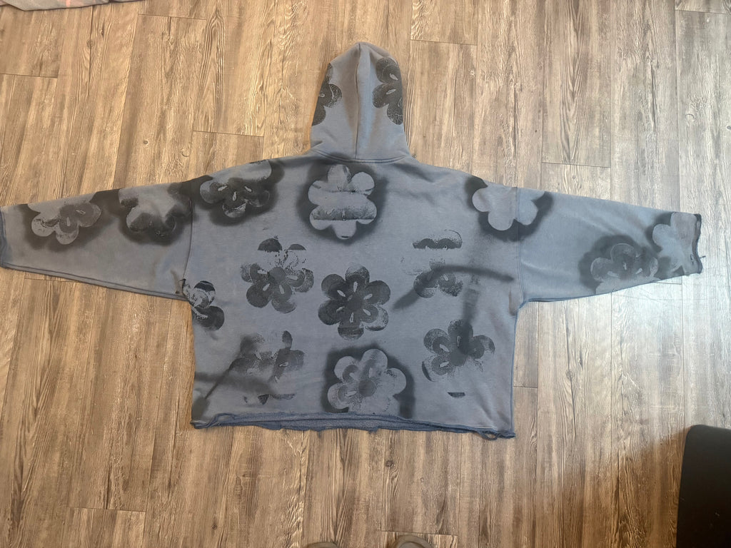 1 of 1 BASQUIAT ART HOODIE “pedal cross collab”