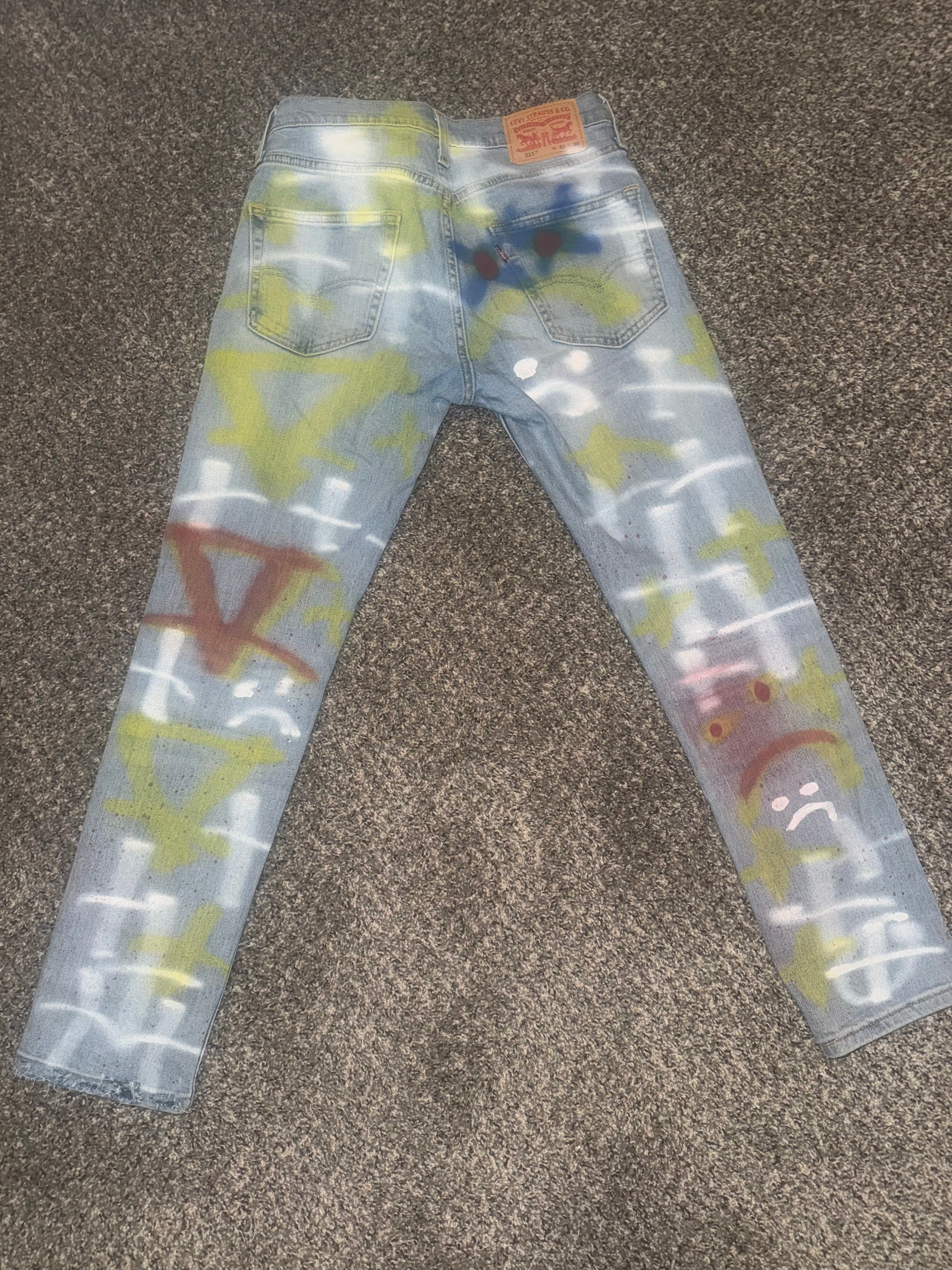 SAD BOY AESTHETIC PRINT JEANS “Levi 511s”