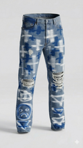AESTHETIC BLUE PRINT JEANS “Levi 501s