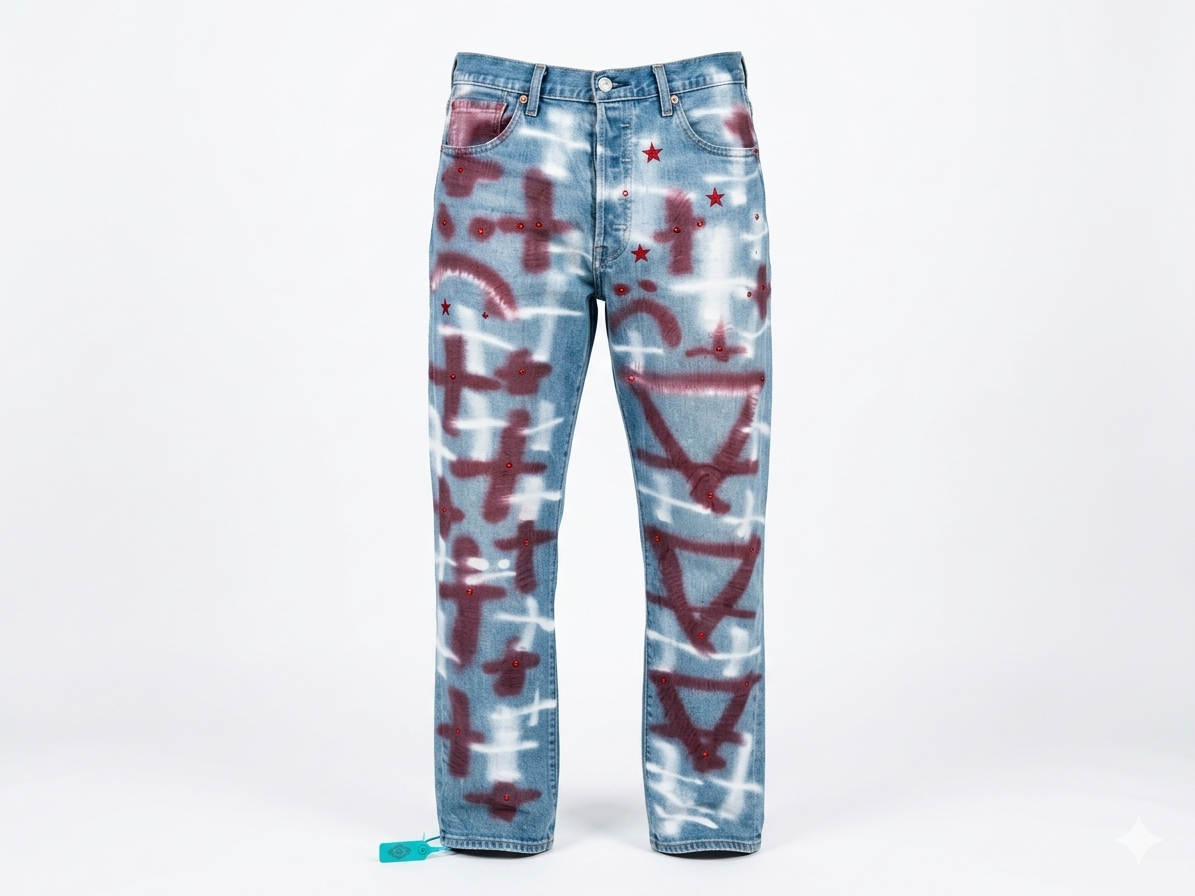 AESTHETIC PRINT JEANS  “Levi’s 501s”