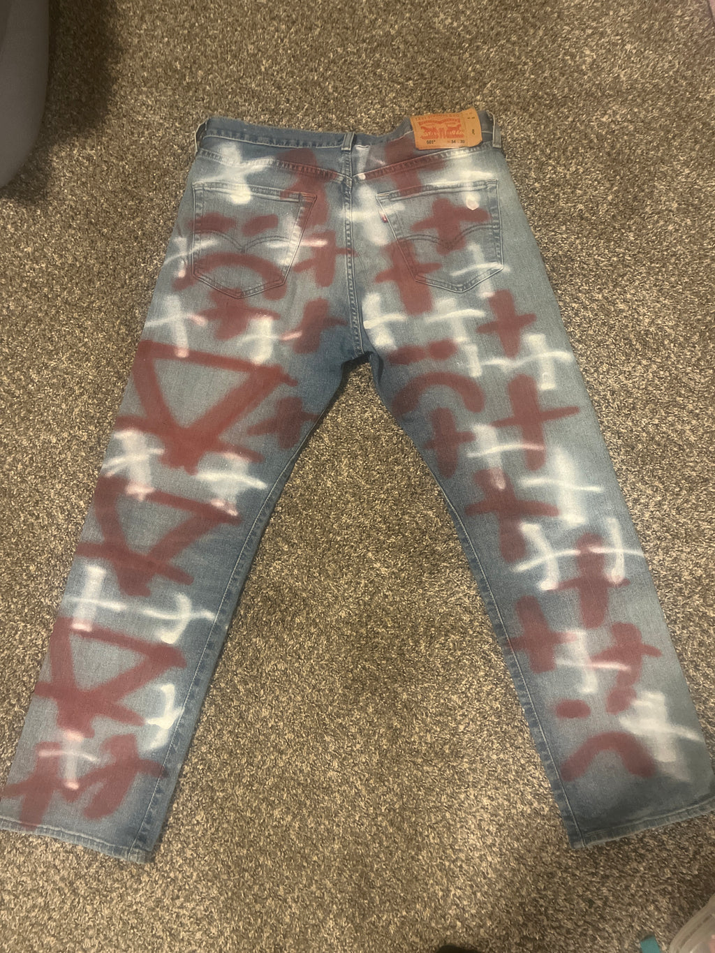 AESTHETIC PRINT JEANS  “Levi’s 501s”