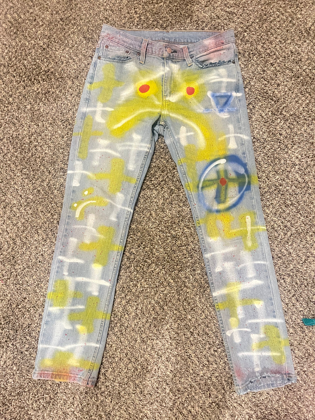 SAD BOY AESTHETIC PRINT JEANS “Levi 511s”