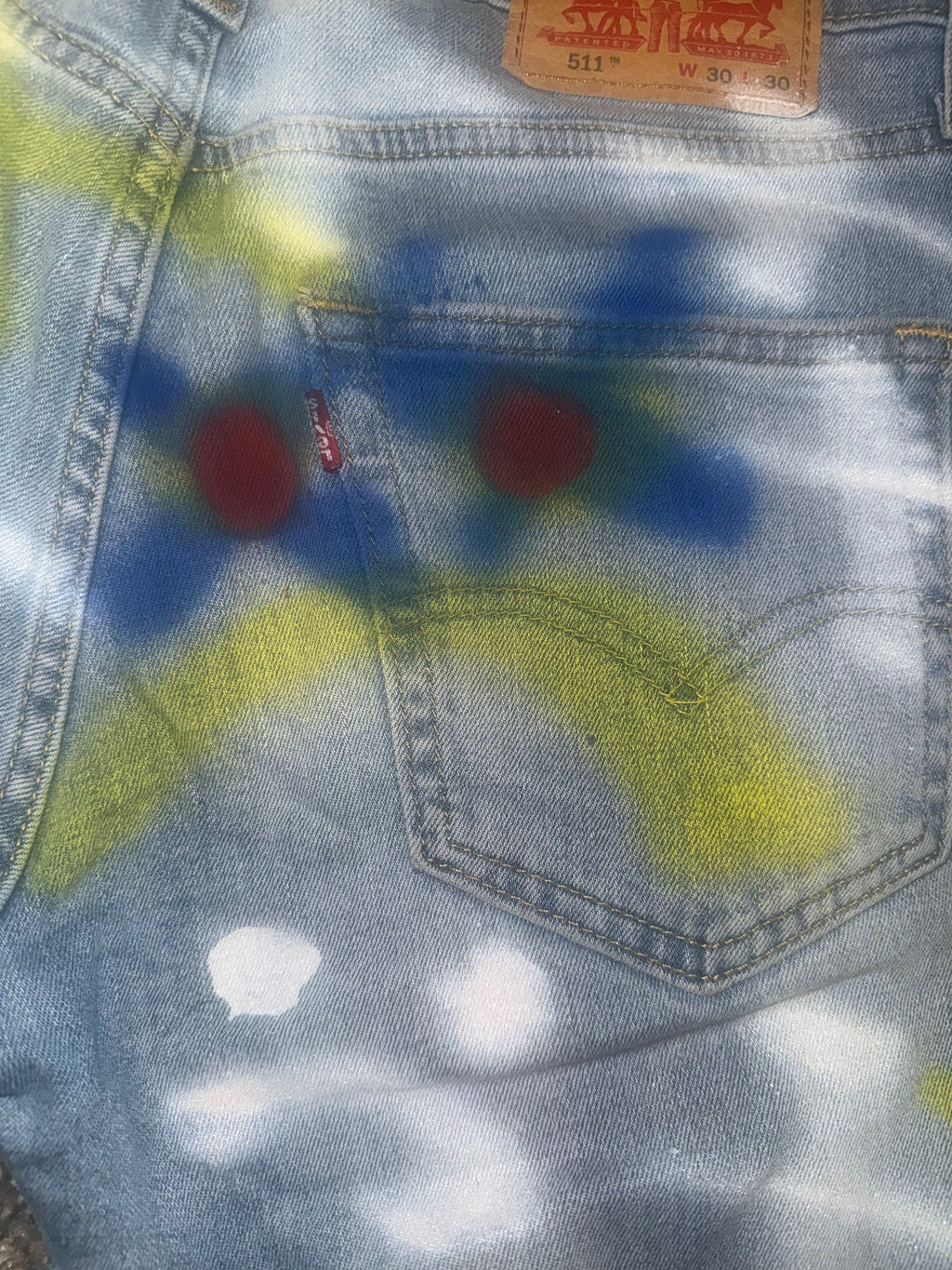 SAD BOY AESTHETIC PRINT JEANS “Levi 511s”