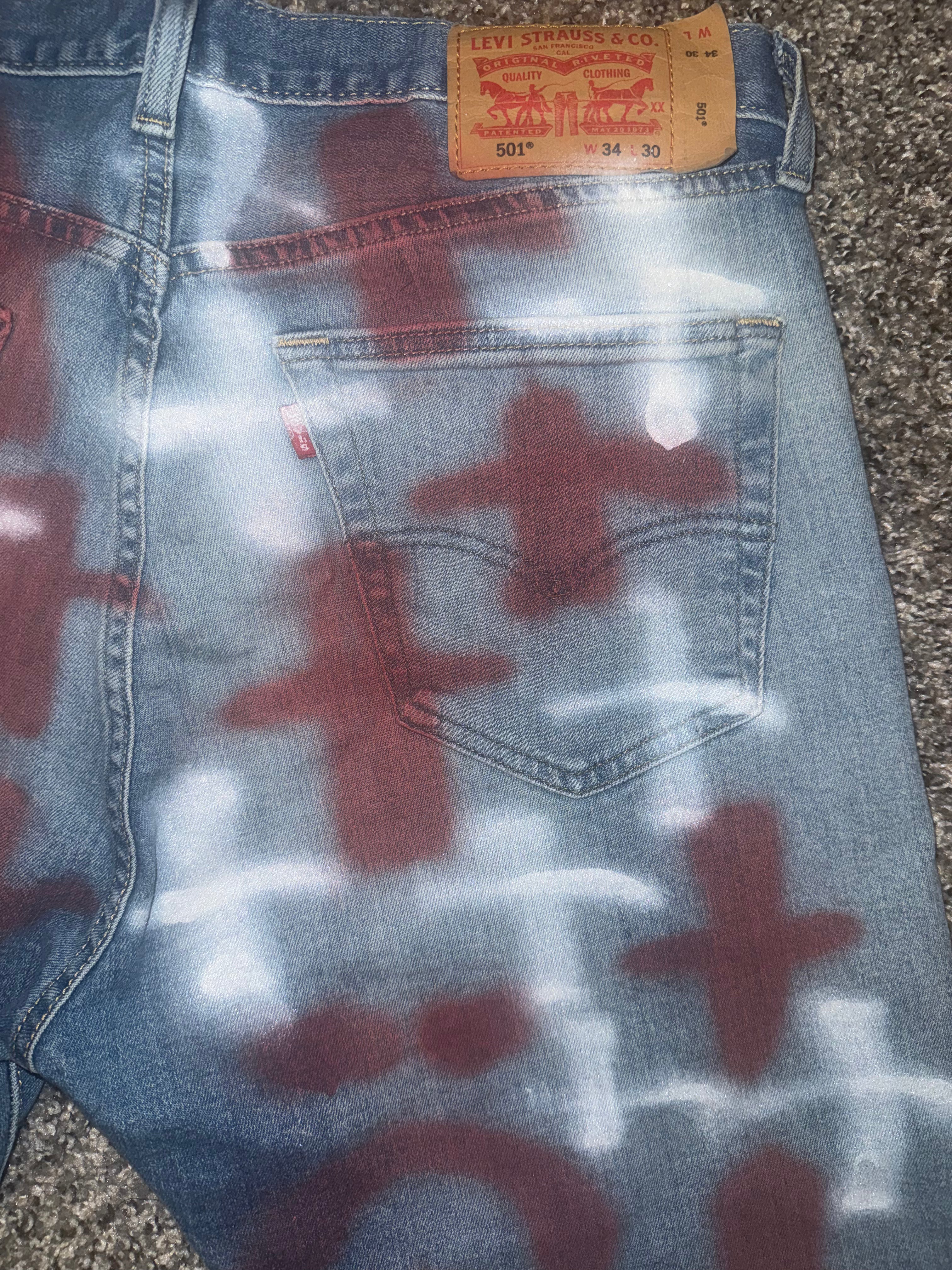AESTHETIC PRINT JEANS  “Levi’s 501s”