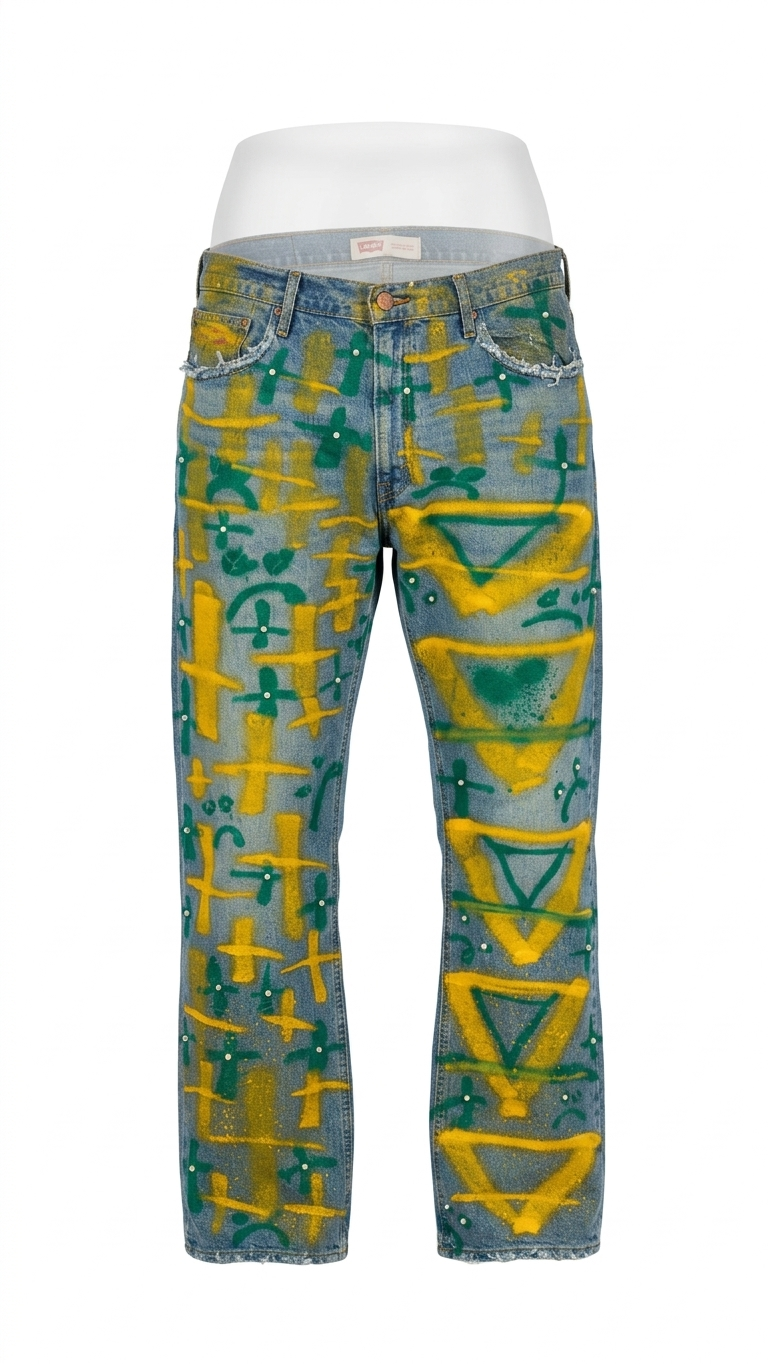 AESTHETIC “GOLD RUSH🔱” JEANS