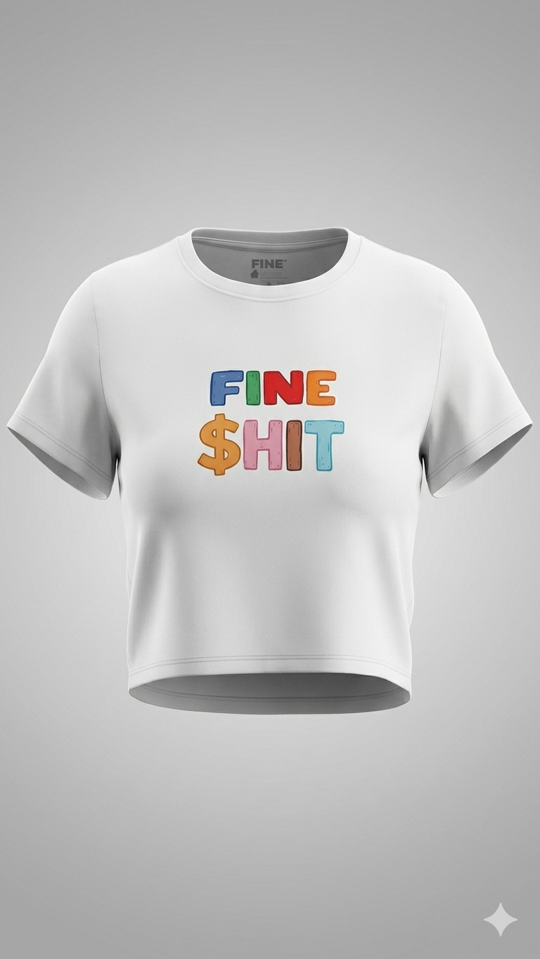 FINE $HIT “crop t shirt “