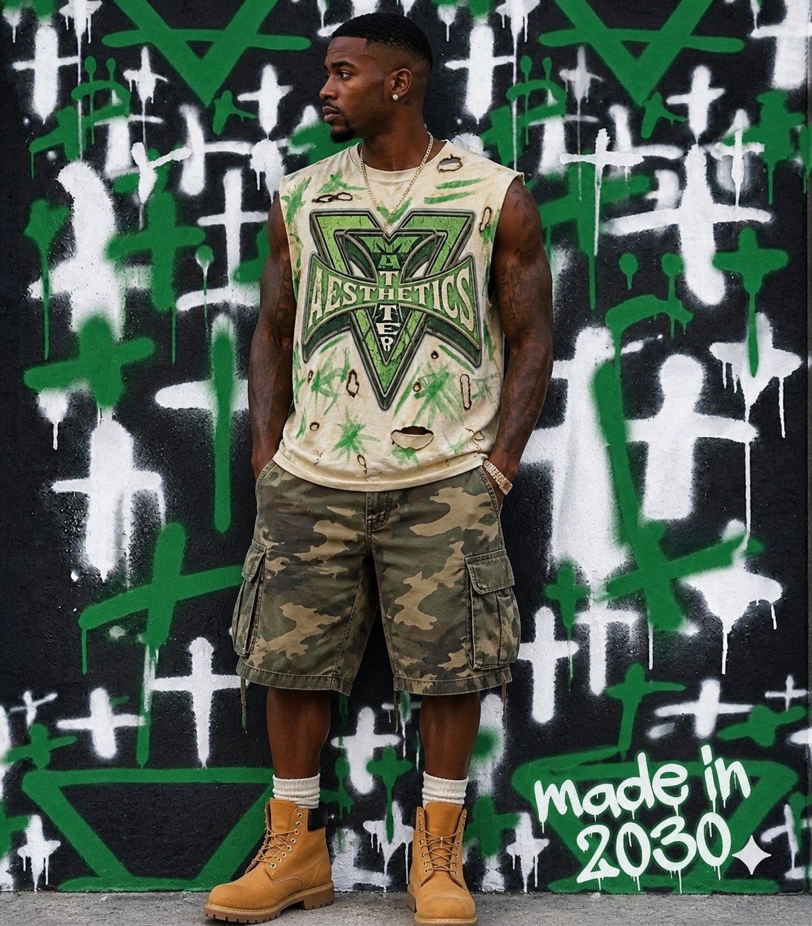 AESTHETIC GROUNDS SLEEVELESS TEE